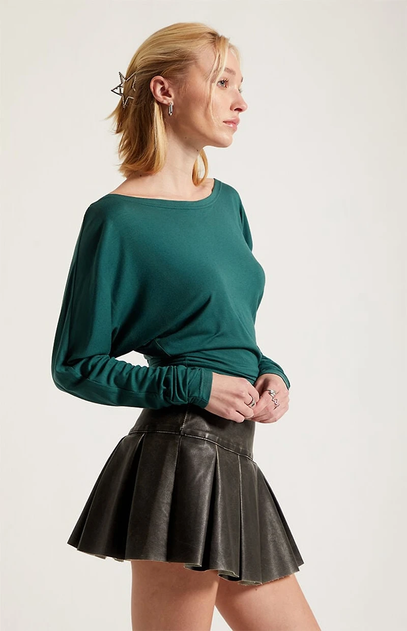 Third Charm Ember Off-The-Shoulder Long Sleeve Top