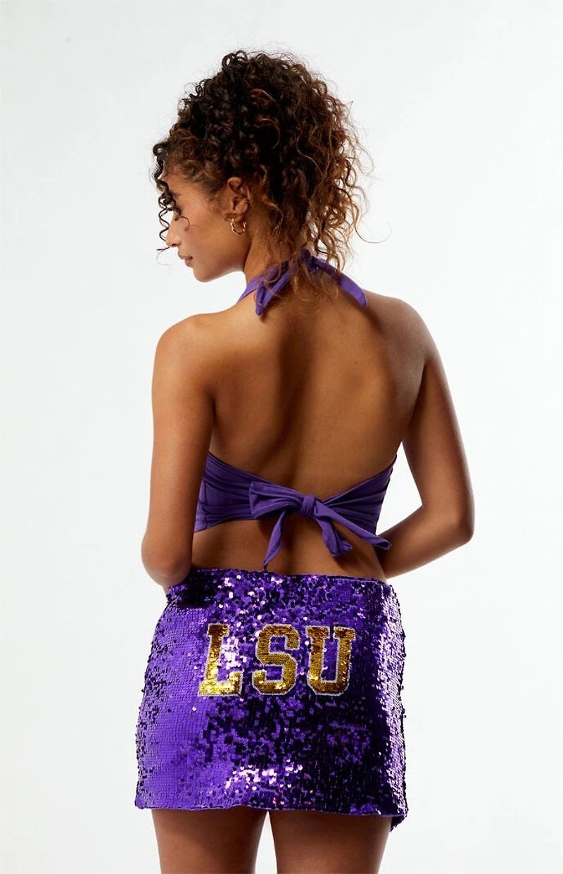 HYPE & VICE LSU Tigers Sequin Mini Skirt