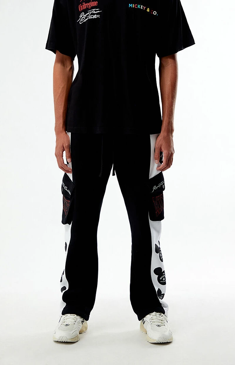 Civil x Mickey Mouse Wide Leg Cargo Sweatpants