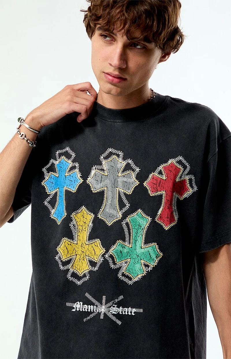 Pacsun Cross State Cropped T-Shirt