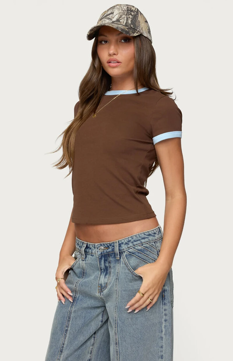 Edikted Zeke Contrast T-Shirt