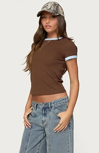 Edikted Zeke Contrast T-Shirt