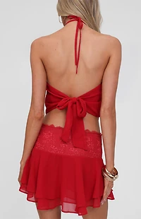 Tiger Mist Indigo Mini Skirt