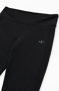 adidas Kids Black 3 Stripe Flare Pants