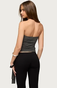 Edikted Margotte Striped Strapless Top