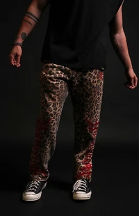 No Tomorrow x Civil Active Leopard Straight Leg Sweatpants
