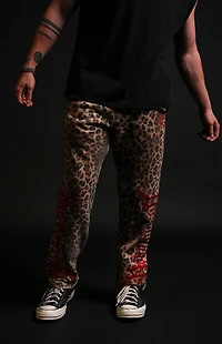 No Tomorrow x Civil Active Leopard Straight Leg Sweatpants