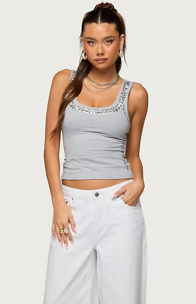 Edikted Studded Built Bra Tank Top