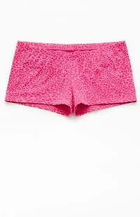 John Galt Pink Leopard Boxer Boyshorts