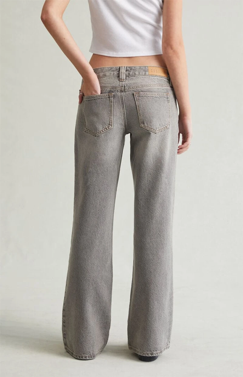 Pacsun Charlie Low Rise Baggy Bootcut Jeans Gray