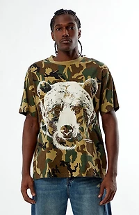 Pacsun Camo Grizzly Bear T-Shirt