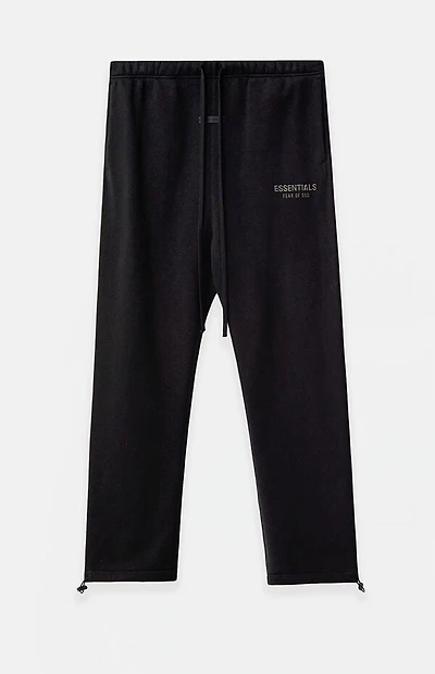 Fear of God ESSENTIALS Jet Black Fleece Relaxed Sweatpants