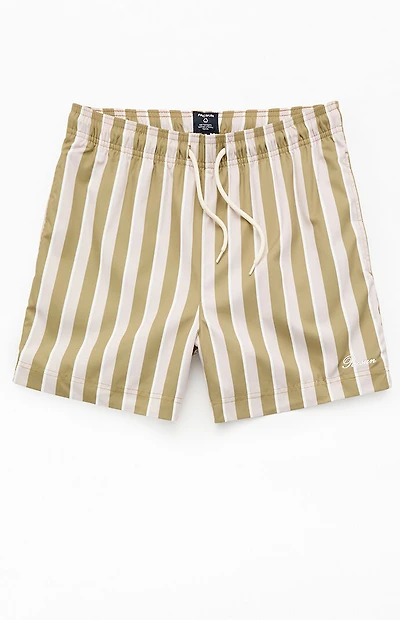 Pacsun Balcony Striped Eco 4.5" Swim Trunks