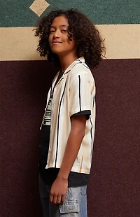 Pacsun Kids Striped Oversized Camp Shirt