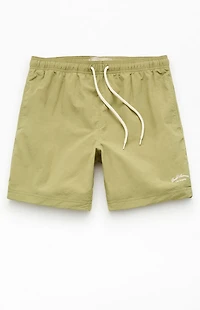 Pacsun Green Collegiate 6.5" Swim Trunks