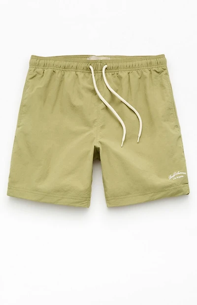 Pacsun Green Collegiate 6.5" Swim Trunks