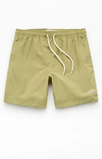 Pacsun Green Collegiate 6.5" Swim Trunks