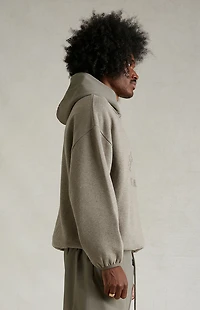 Fear of God ESSENTIALS Heather Grey Dust Nylon Fleece Hoodie