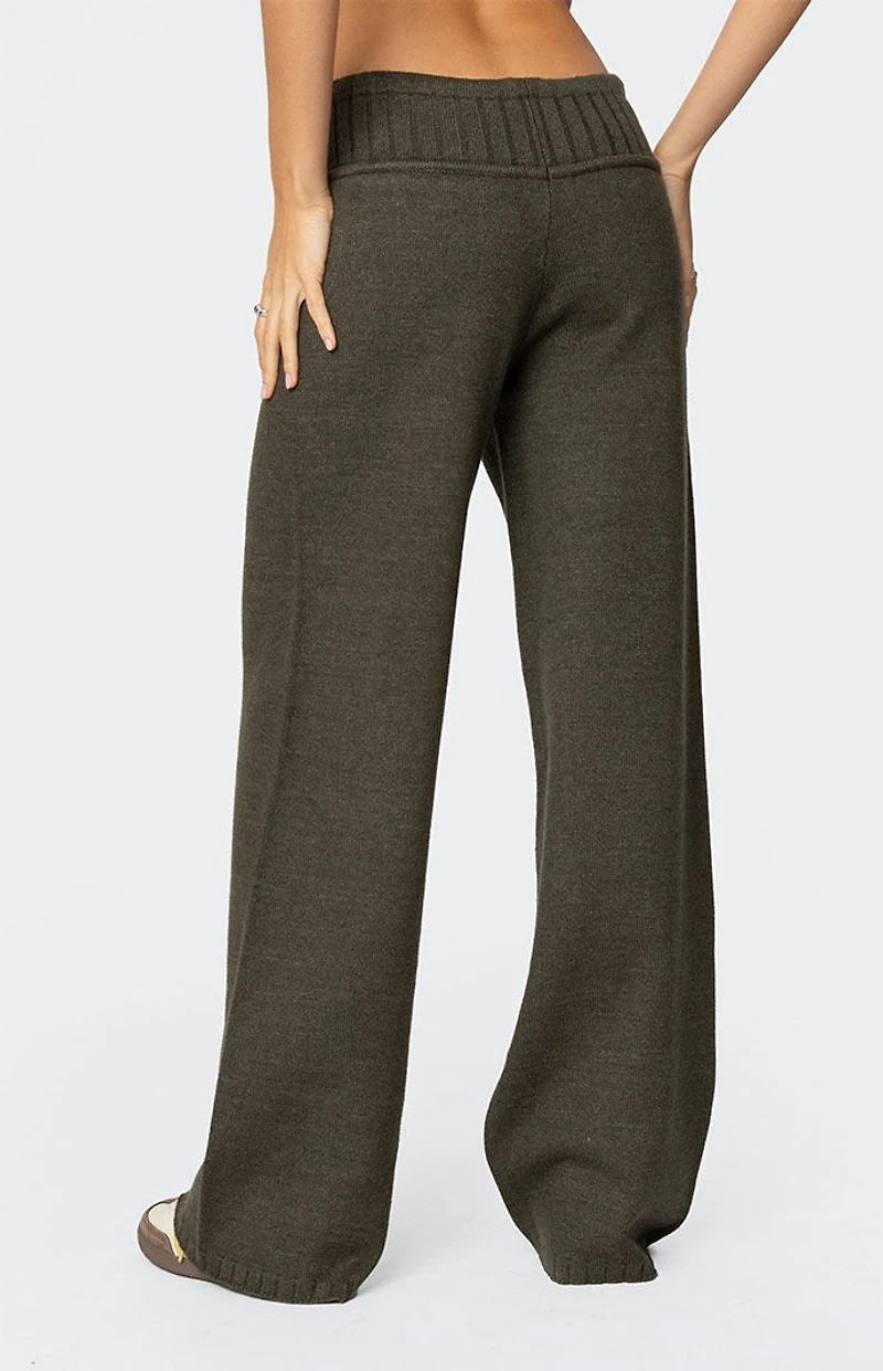 Edikted Russell Straight Leg Knit Pants