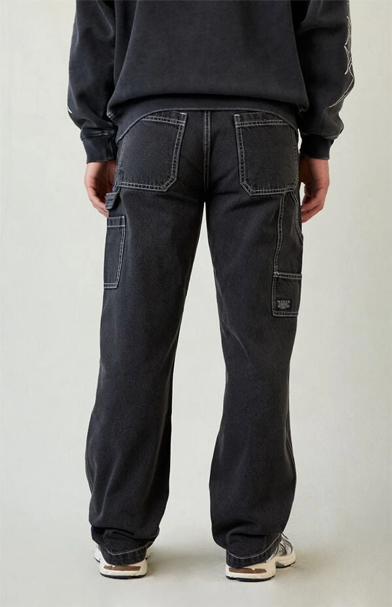 Pacsun Dylan Baggy Jeans Carpenter Contrast Stitch Black