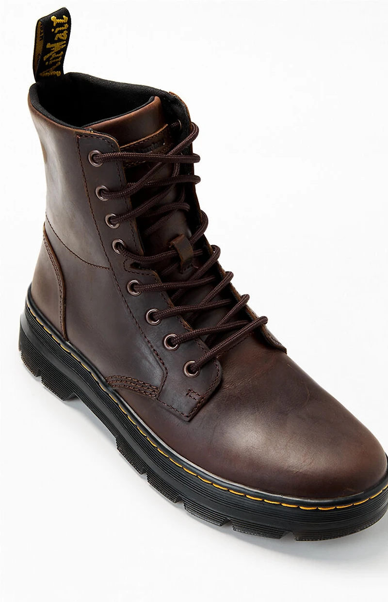 Dr Martens Crazy Horse Combs Leather Lace Up Boots