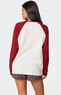 Edikted Me Time Oversized Waffle Top