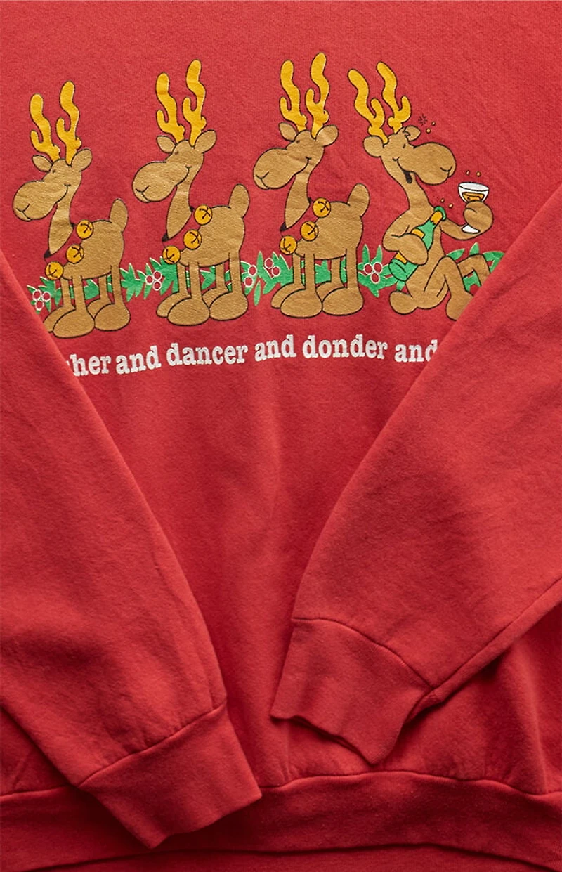 PS VINTAGE 90s Dasher Dancer Donder Blitzed Crew Neck Sweatshirt