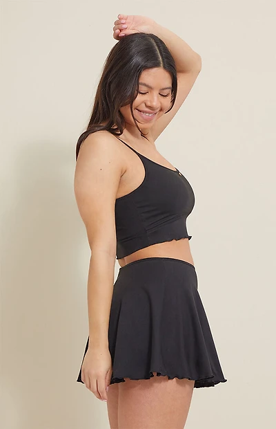 PAC 1980 WHISPER Active Black Charmed Mini Skort
