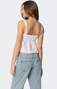 Edikted Linn Babydoll Gingham Top