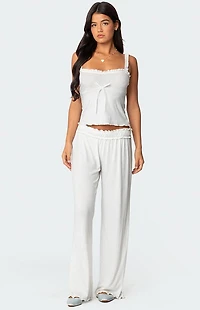 Edikted Sylvia Pointelle Tank Top