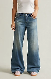Pacsun Zoe Low Rise Girlfriend Jeans Light Blue