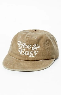 Free & Easy Logo Washed Khaki Hat