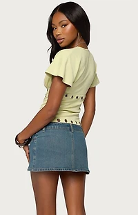 Edikted Isi Grommet Flutter Top