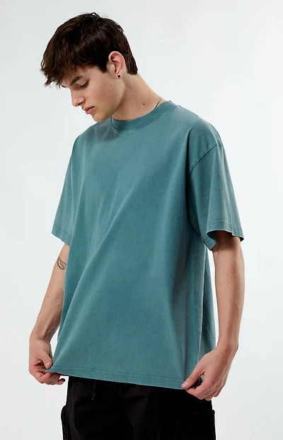 Pacsun Green Premium Solid Vintage Wash Oversized T-Shirt