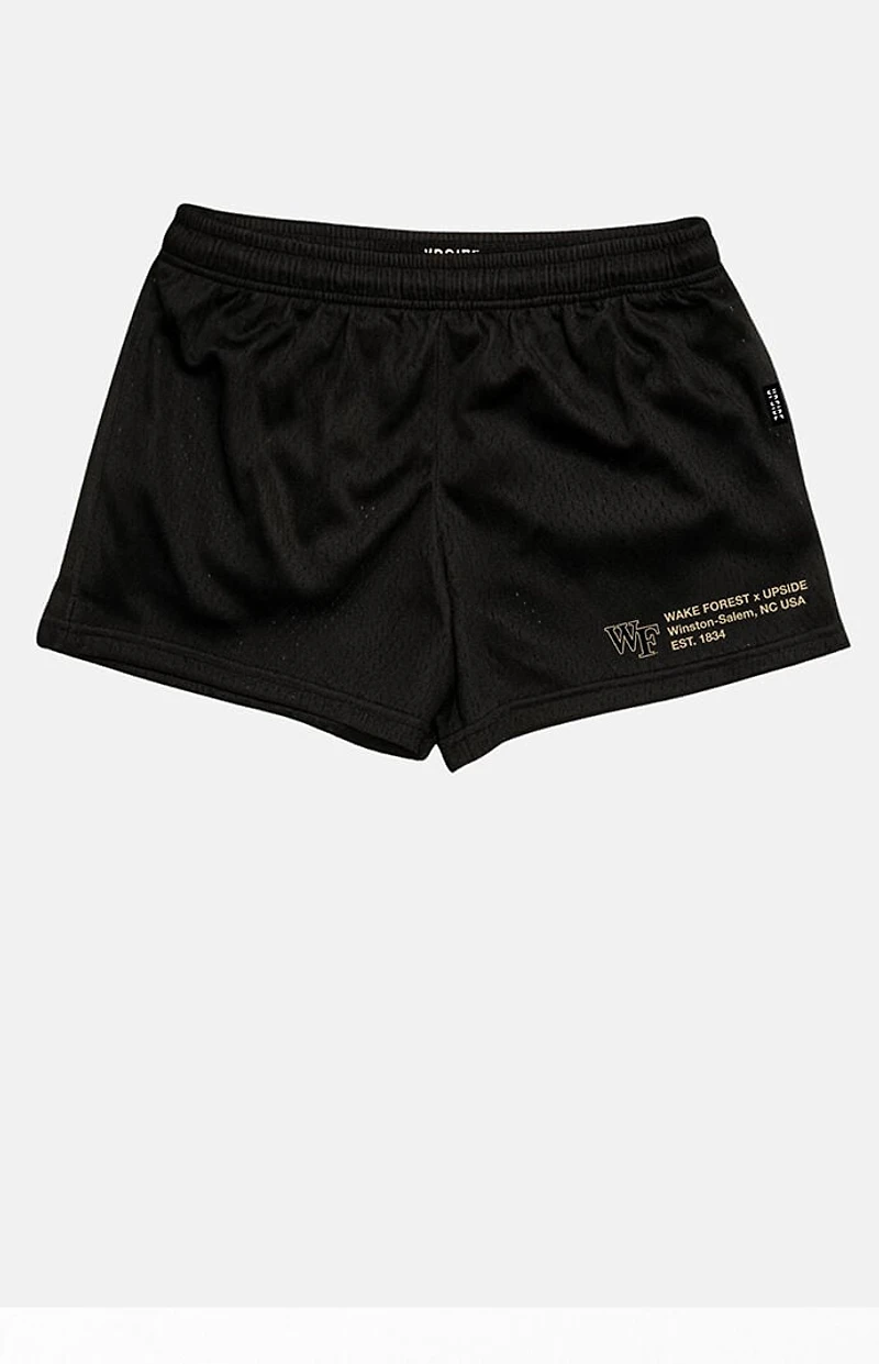 UPSIDE Wake Forest University Demon Deacons Mini Mesh Shorts