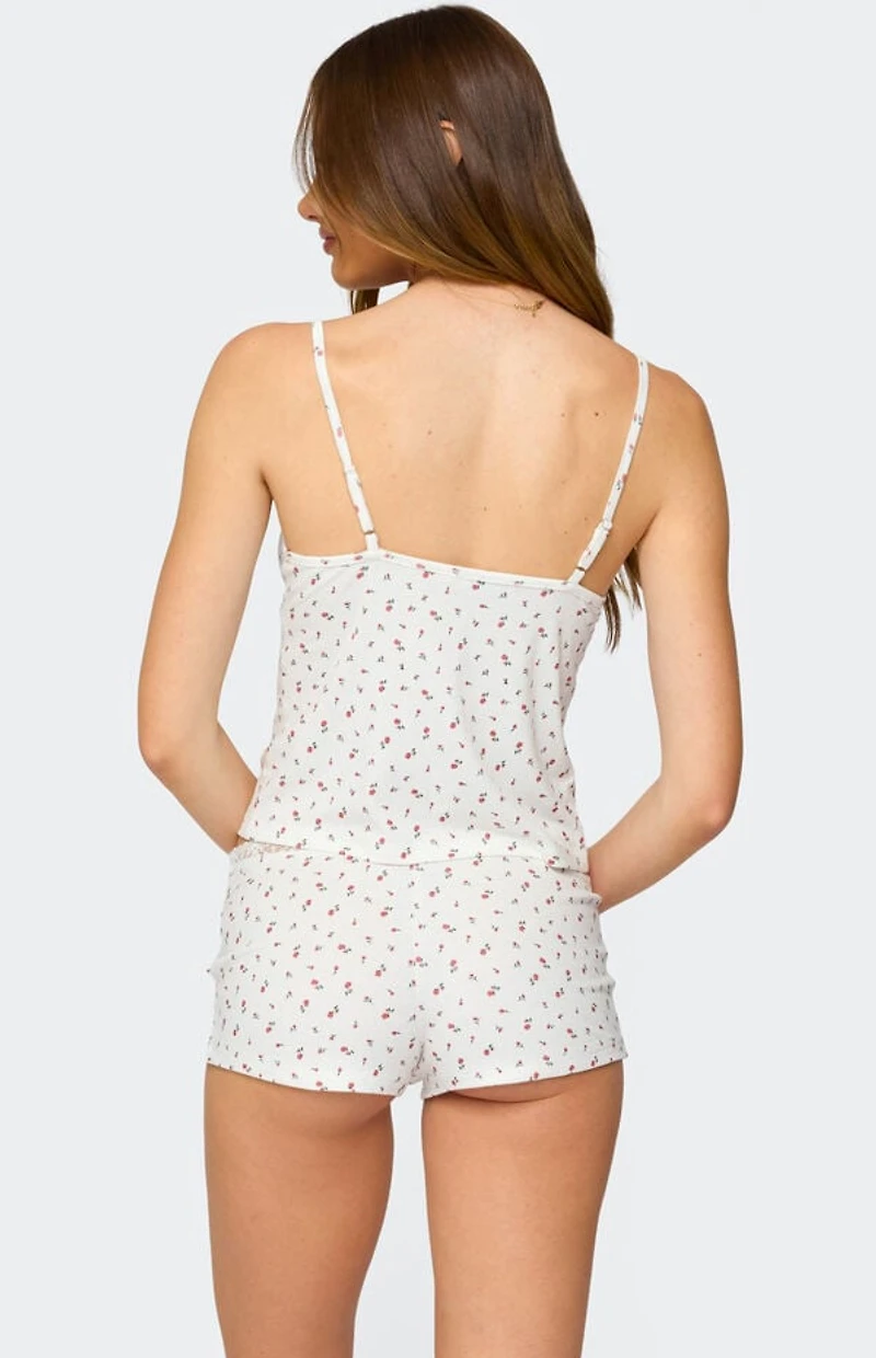 Edikted Viola Floral Lacey Tank Top