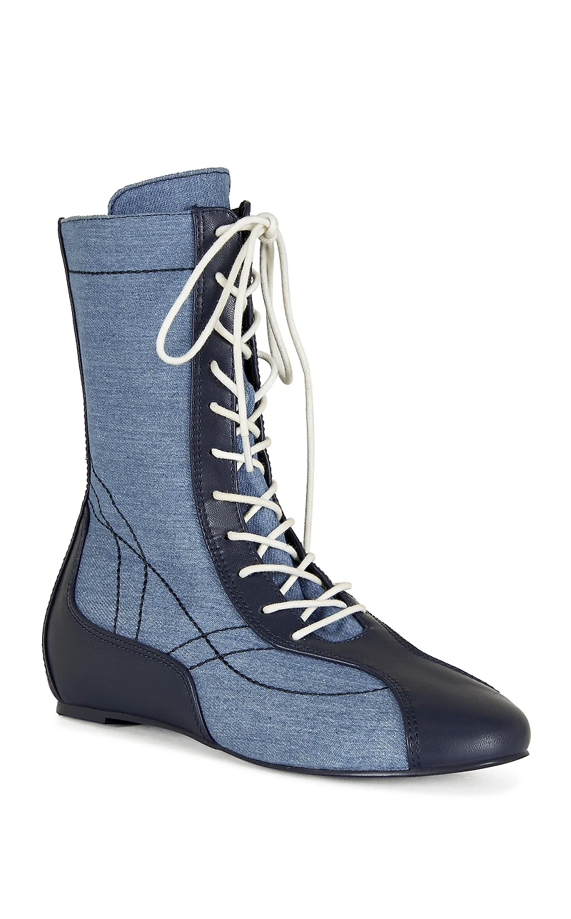 AZALEA WANG Women's Passer Navy Boxing Boots