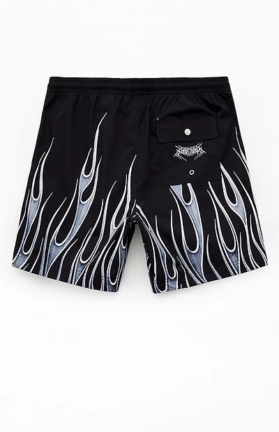 Pacsun Iron Flames 6.5" Volley Swim Trunks