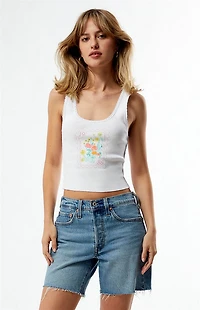 PS / LA Garden Stamp Cropped Tank Top