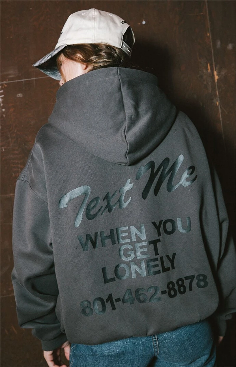 Lonely GHOST Text Me When You Get Zip Up Hoodie