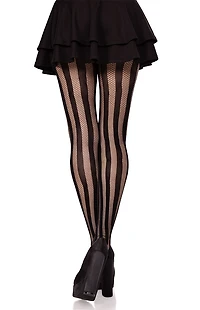 Leg Avenue Costume Kyra Striped Fishnet Tights
