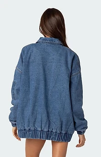 Edikted Sophie Oversized Washed Denim Coat