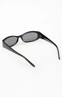 Pacsun Romy Black Rectangle Sunglasses