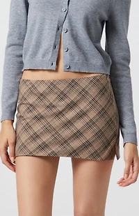 Beverly and Beck Plaid Mini Skirt