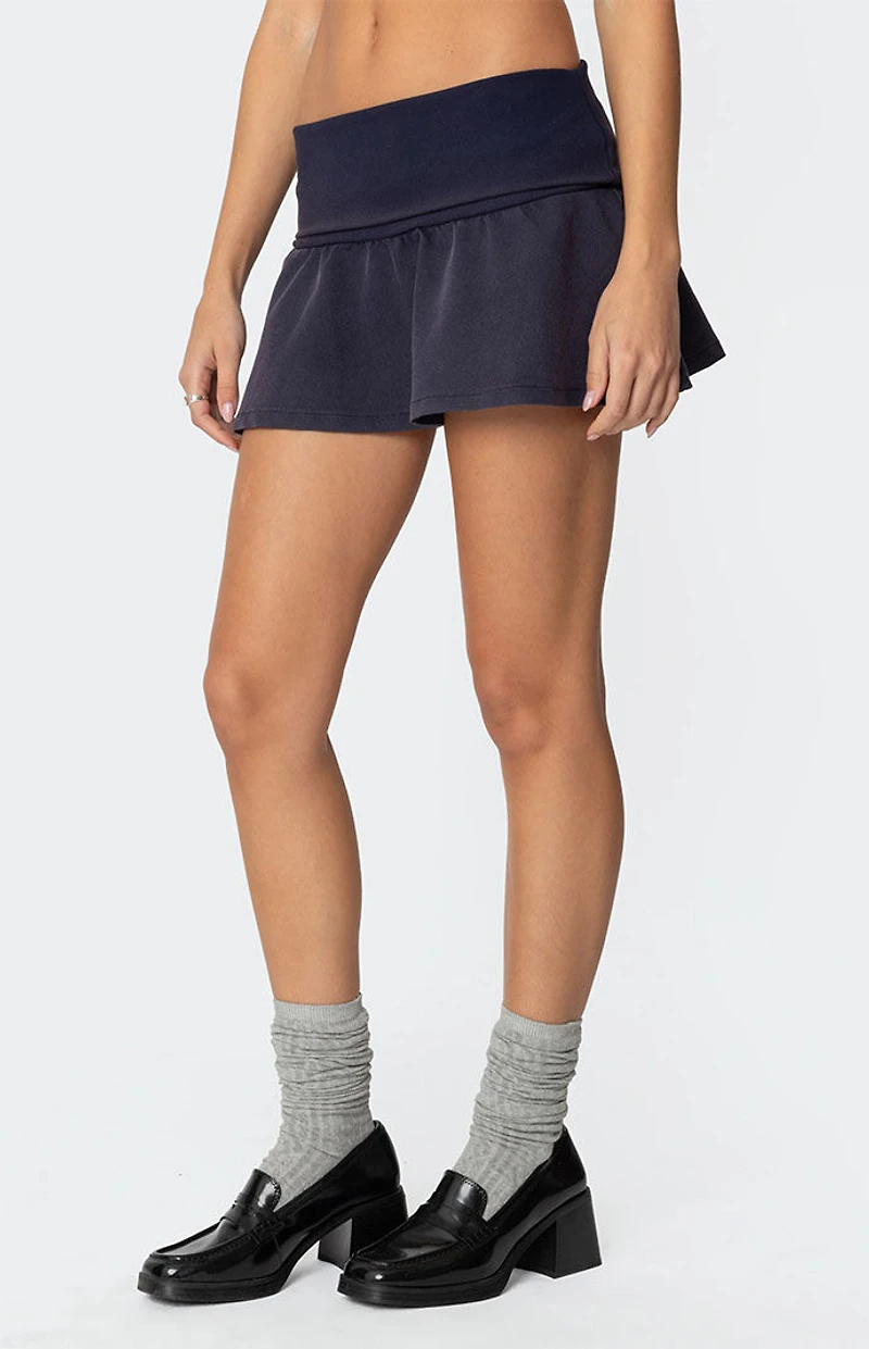 Edikted Cher Fold Over Mini Skirt