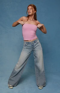 Pacsun Casey Low Rise Baggy Light Wash