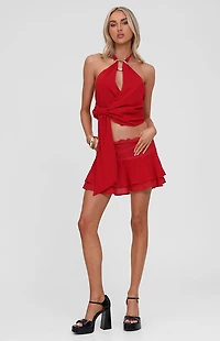 Tiger Mist Indigo Halter Top