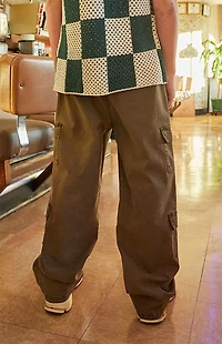 Pacsun Kids Stretch Olive E-Waist Porter Baggy Cargo Pants