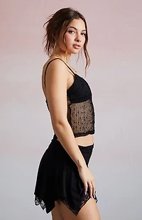 Third Charm Jari Netted Tank Top
