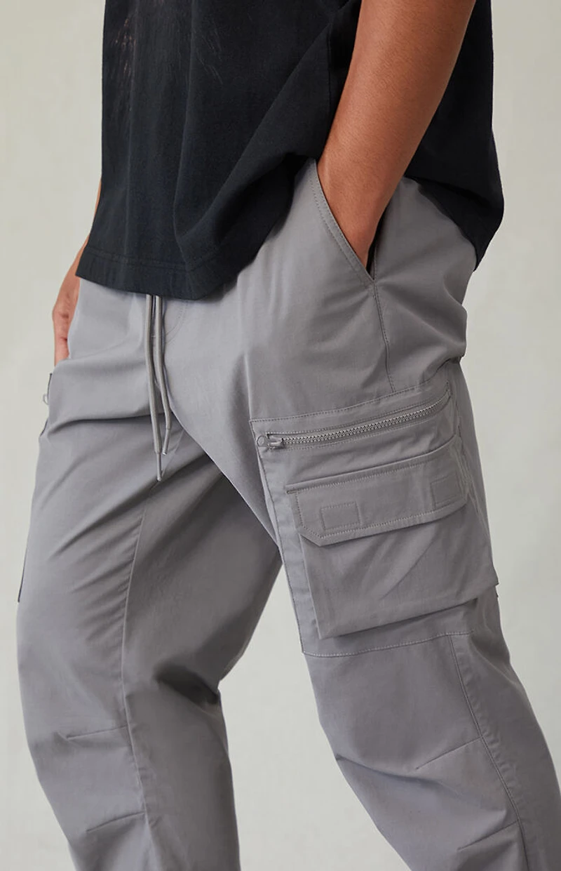 Pacsun Stretch Gray Slim Cargo Pants